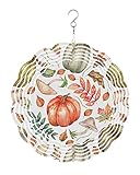 Thanksgiving Wind Spinners for Yard and Garden, 10'' Wind Sculptures & Spinners for Outdoor Patio Garden Yard Giftable Ornaments Teal Orange Fall Pumpkin Harvest Maple Leaf