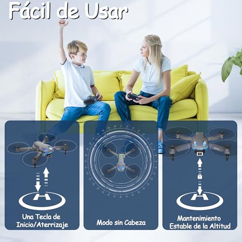 Wipkviey T28 Drohne mit 1080P-HD-Kamera – Professionelle Drohne für Kinder und Anfänger, RC-Quadrokopter mit WiFi-Live-Video und 2 Akkus, Spielzeug für Mädchen und Jungen – Bild 6