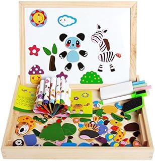 Lance Home Magnetyczna układanka puzzle zabawki dla małych dzieci puzzle podróżne dwustronna sztaluga do rysowania dla chłopców dziewcząt