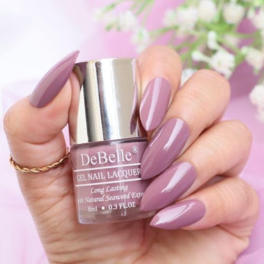 DeBelle Gel Nail Polish Combo of 2 | Long Lasting |Seaweed Enriched | Toxic & Cruelty Free| 16ml (Coco Bean, Majestique Mauve) 2