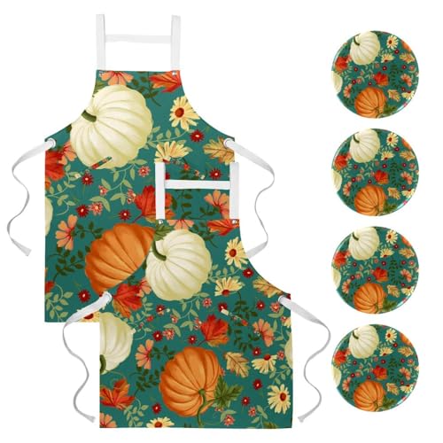 Tablier de serveuse et cuisine lot de 2 avec broches pour restaurant