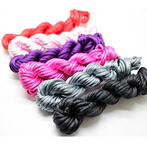 New 20Bundles 200Yards 2.5Mm Satin/Rattail Silk Cord For Necklace Bracelet Beading Cord #TOP1