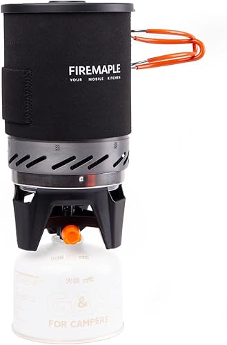 Miniatura 9 de Fire-Maple Sistema de cocción personal "Fixed Star 3" | Sistema de estufa de quemador de olla/jet con encendido eléctrico | Ideal para senderismo,