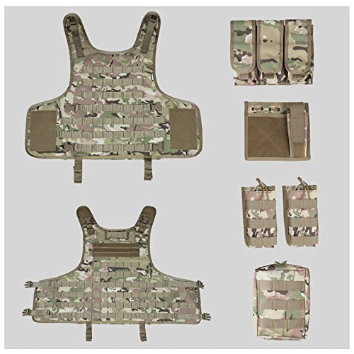 Mgflashforce Tactical Airsoft Vest Adjustable Modular Paintball Vest (Cp) #TOP5
