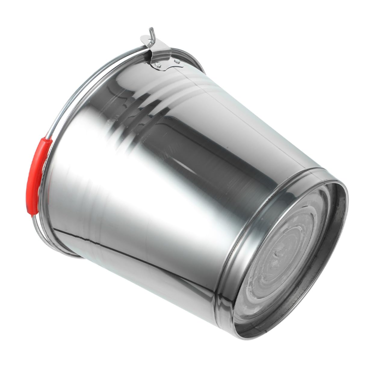MAGICLULU Seau Rond en Acier Inoxydable Épaissi 14l avec Poignée, Grand Conteneur Multifonction pour Stockage d'eau Et Lait, Usage Domestique Et Agricole, Seau Portable Et Solide