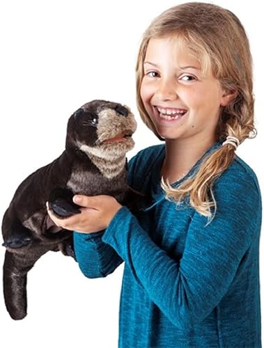 Miniatura 3 de Folkmanis Marioneta de mano de nutria de río, marrón, 1 EA