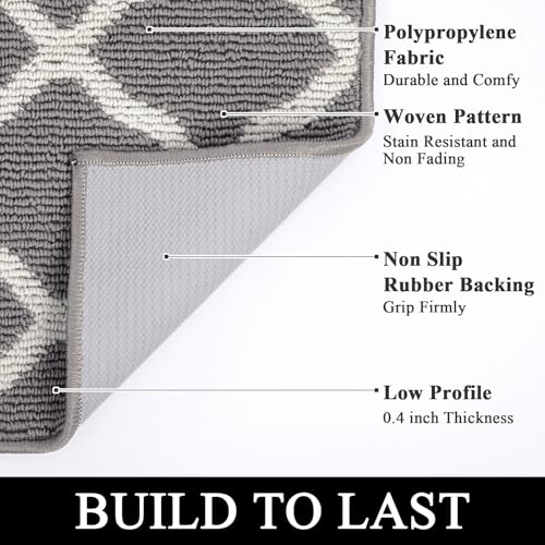 Shacos Hallway Runner Rug 2'X10' Washable Long Runner Rug Non Slip Water Absorbent Entryway Rug Runner Indoor Entrance Floor Mat For Kitchen Laundry Room thumb #4