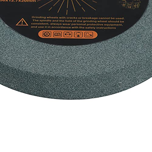 Amacupid Bench Grinding Wheel 6 Inch, For Sharpening Hard Alloy Tools, Products Of Non-Metallic Materials. Green Silicon Carbide Abrasive. 1/2 Inch Arbor, 3/4 Inch Thickness,80 Grit #TOP2