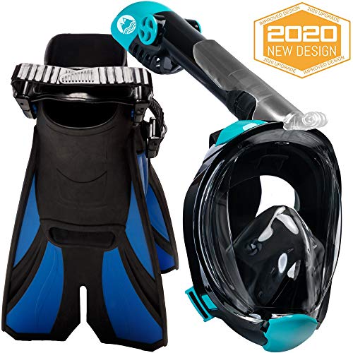 cozia design Snorkel Set with Full Face Snorkel Mask and Travel