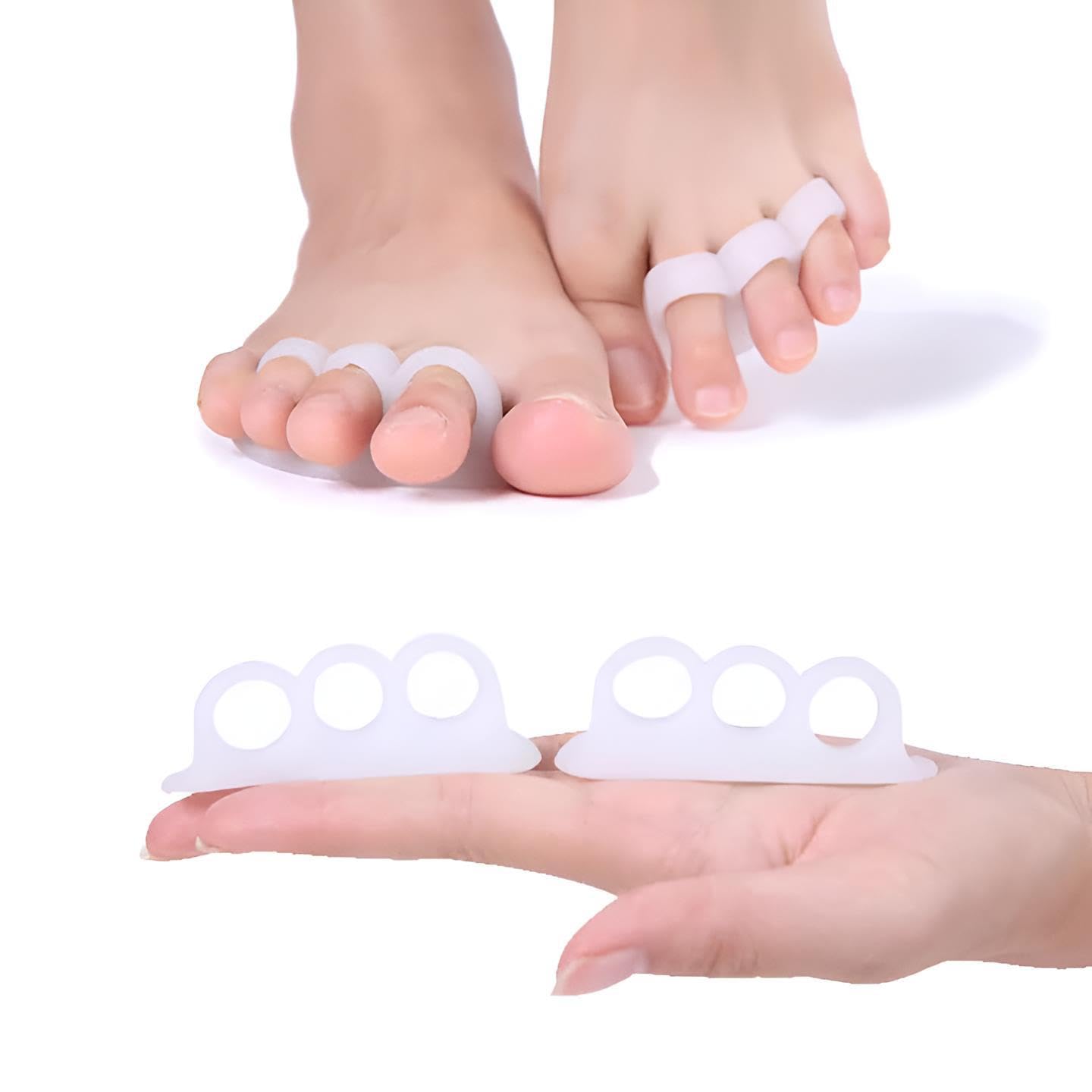 4 x silikonowe żelowe separatory palców hallux valgus ochraniacze na przednią część stopy