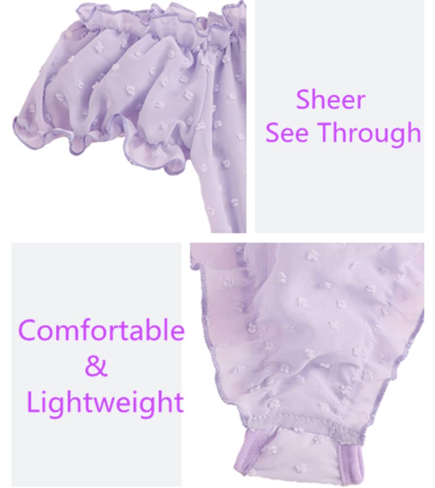 QHQQXN Conjunto de lencería, Lindo Conjunto de Sujetador y Bragas Transparentes, Ropa Interior de Peluche con Tiras y Lazo Ajustable, Camisones de Dormir traviesos para Regalo de San Valentín