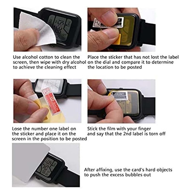 Image of smart watch Screen Guard Protector Compatible for Noise Junior Champ 3|Ultrathin 0.125mm Flexible Screen Protector TPU Membrane with Edge to Edge Full Screen Coverage & Easy Installation (Pcs - 3)