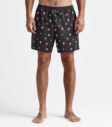 Roark Men's Shorey 16" Boardshorts, Calavera Black, L #TOP3