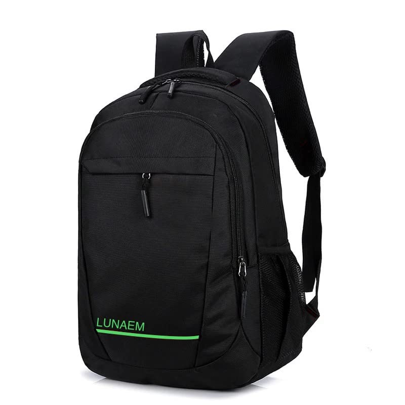 LUNAEM Casual Travel Laptop Backpack for Men and Women, College Bookbag Fits 15.6 Inch Notebook (Green)
