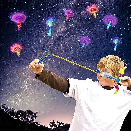 MOYKSRR 15 Stück LED Leuchtspielzeug Partyartikel, Fliegendes Spielzeug Party Set, LED Licht Erstaunliches Hubschrauber - Mitbringsel Kindergeburtstag, Schleuderspielzeug, Goodie Bag Stuffers