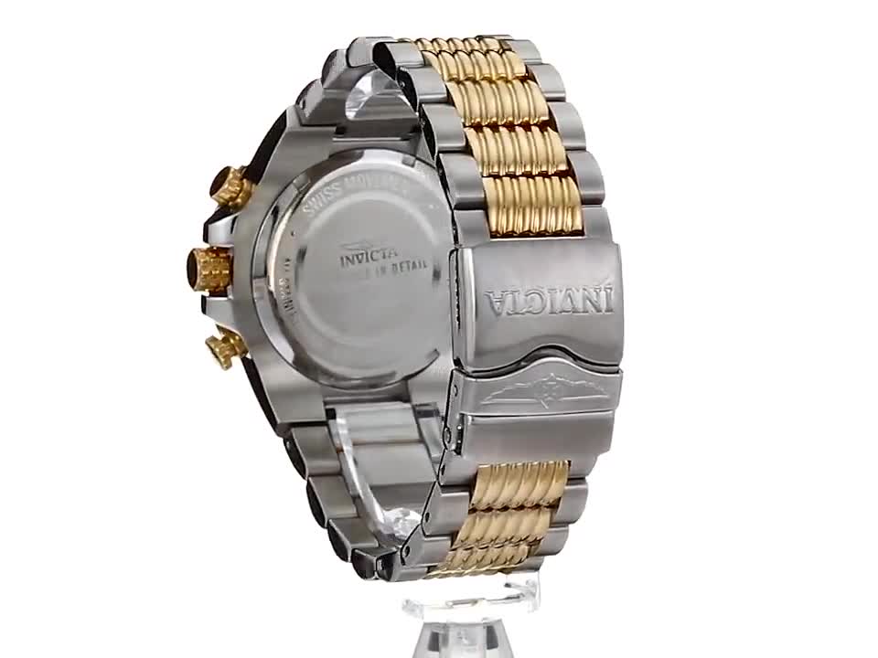 Invicta Bolt Orologio Uomo In Acciaio Inox, Movimento Quarzo, Quadrante Nero, Cassa 48mm, Impermeabile 20 Bar