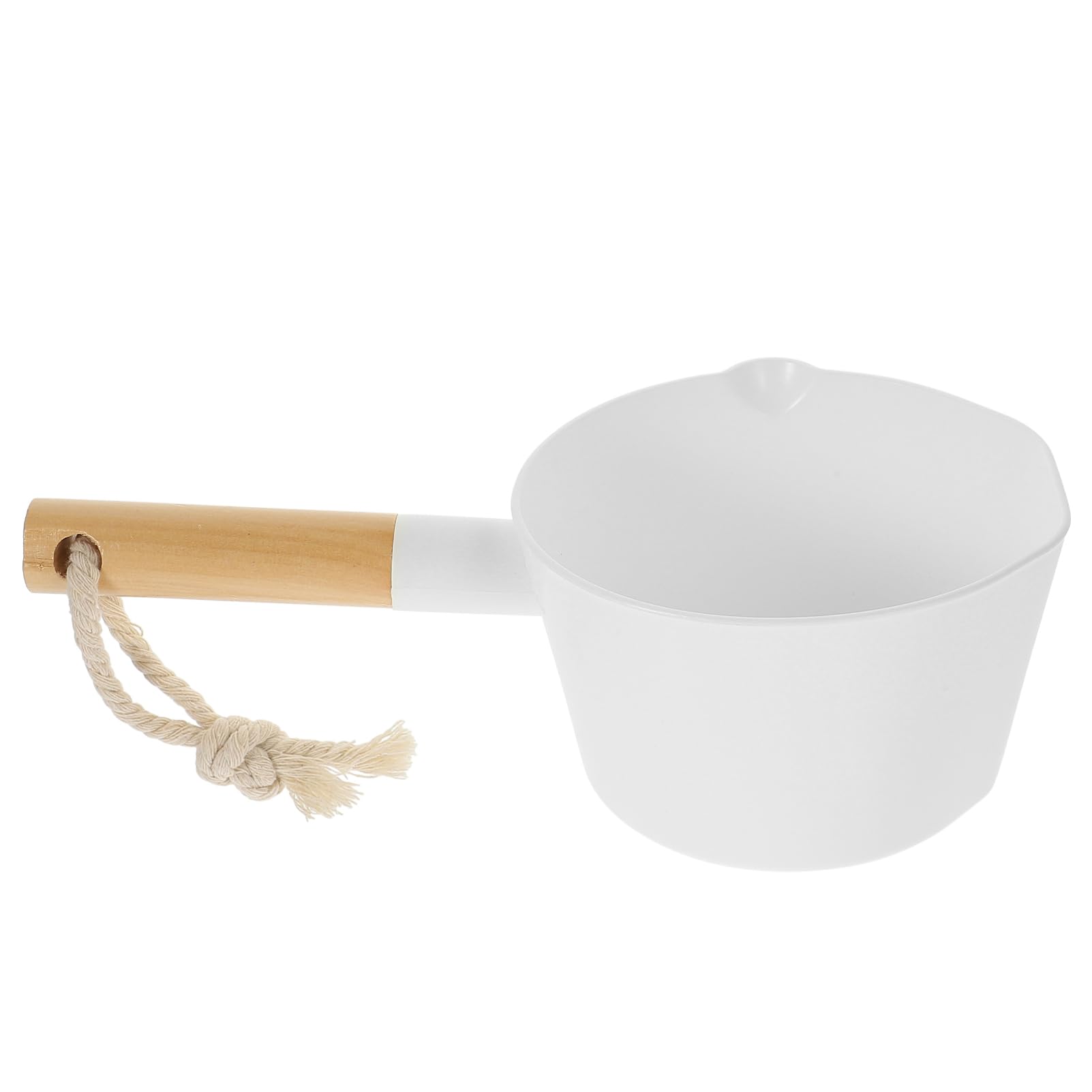 UTHCLO Long Handle Wooden Water Scoop Bath Ladle for Home Use for Rinsing and Serving Water Versatile Kitchen Accessory