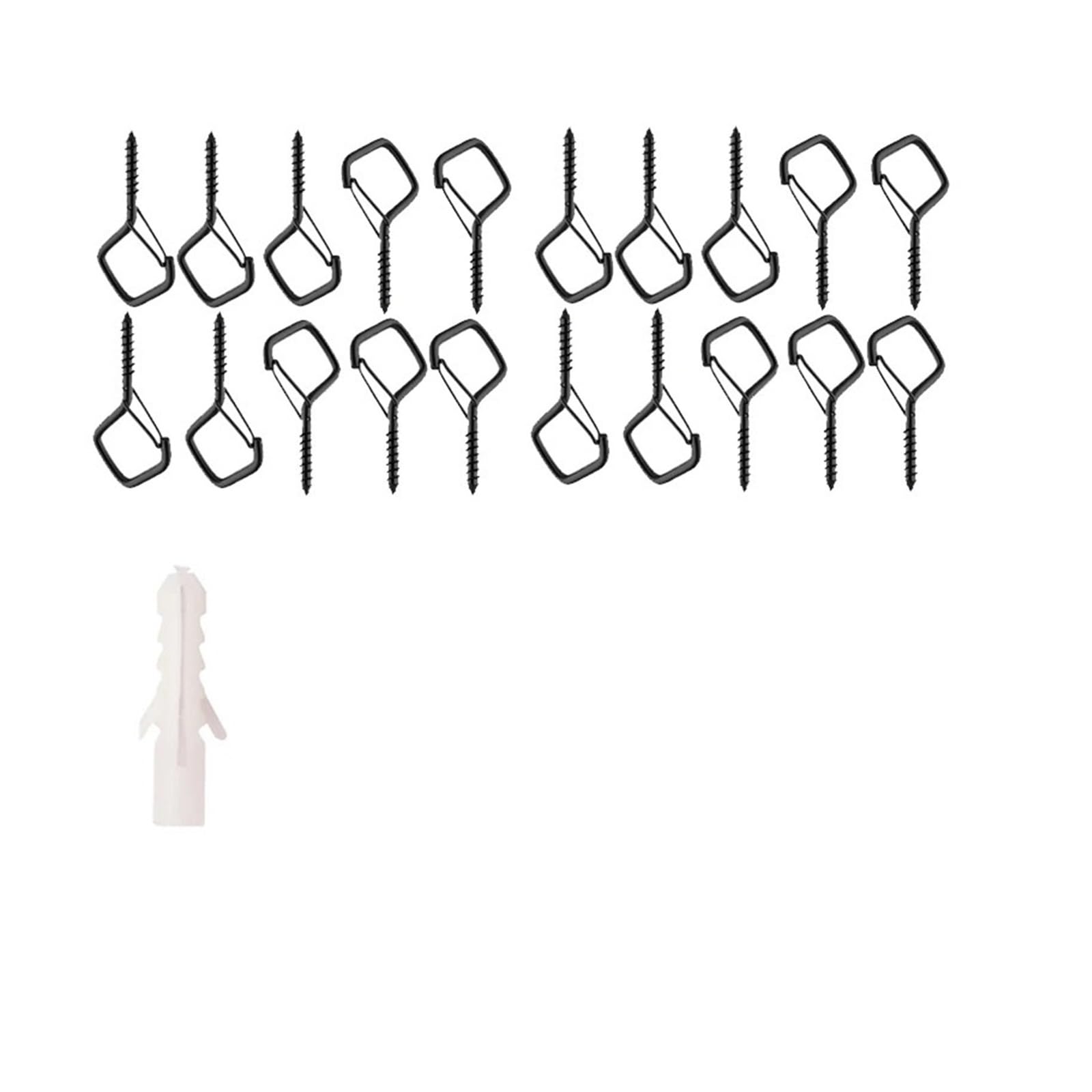 Baynopurin 20 Pcs Outdoor Light Hook Hanger Hooks With Safety Buckle,Windproof Screw For Hanging Outdoor String Lights,Ceiling Plants,Christmas(20 Pcs)