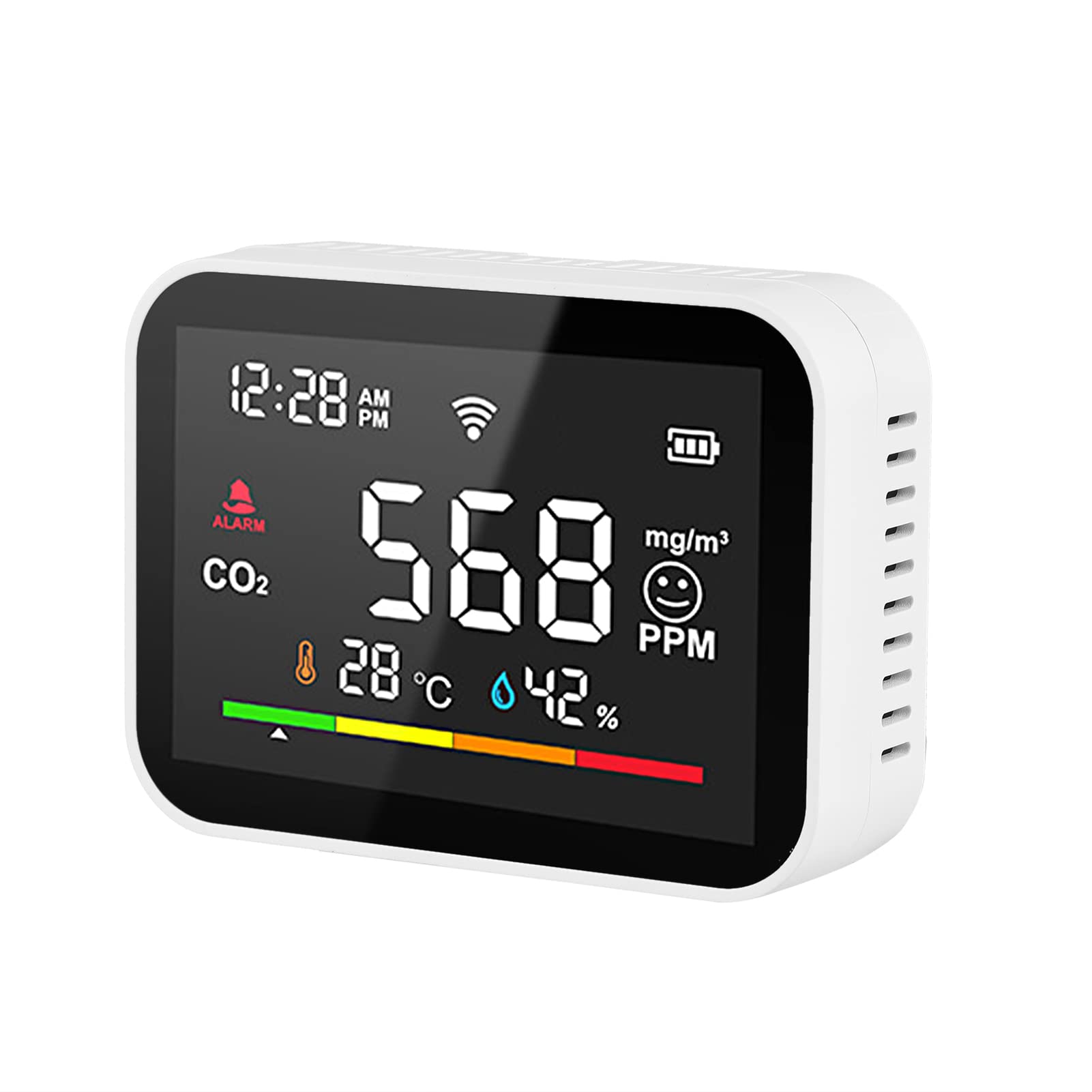 Fafeicy Detektor CO2 z 2,8-calowym Inteligentnym Ekranem, WiFi do