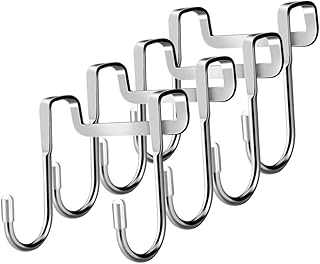 4pcs Double Hook Door Hook Portable Garment Rack Stainless Steel Hangers Over Door Coat Rack Door Hanging Hook Door Hanger Door Towel Hook Bathroom Door Hooks Clothes Hanging Hook