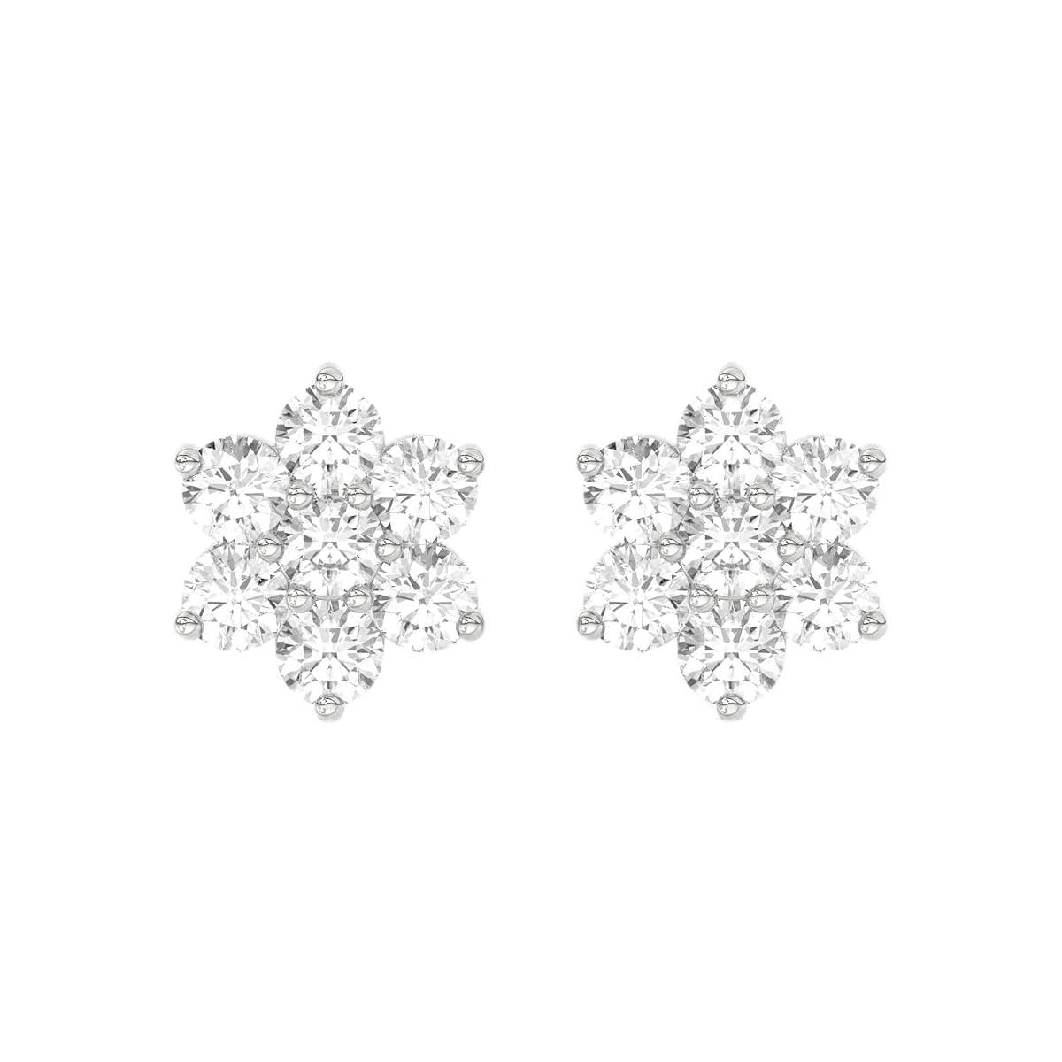 MAIRA Floral 925 Sterling Silver Contemporary Daily Stud Wear Earrings |