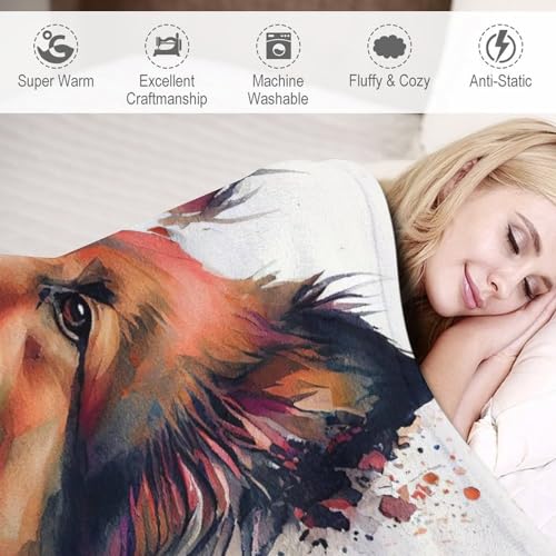 Manta de forro polar para perro suave y cálida lavable colcha de sofá 130x180 cm 6