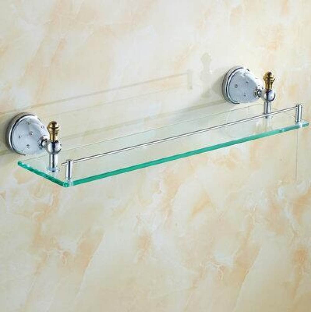 Soporte de papel higiénico y estante individual de latón cromado para baño