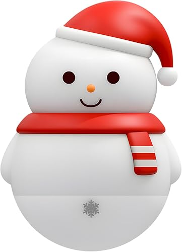 Miniatura 2 de Colorful Life Luz de grifo de silicona con forma de muñeco de nieve  Luz nocturna suave para habitación de los niños, lámpara de noche LED