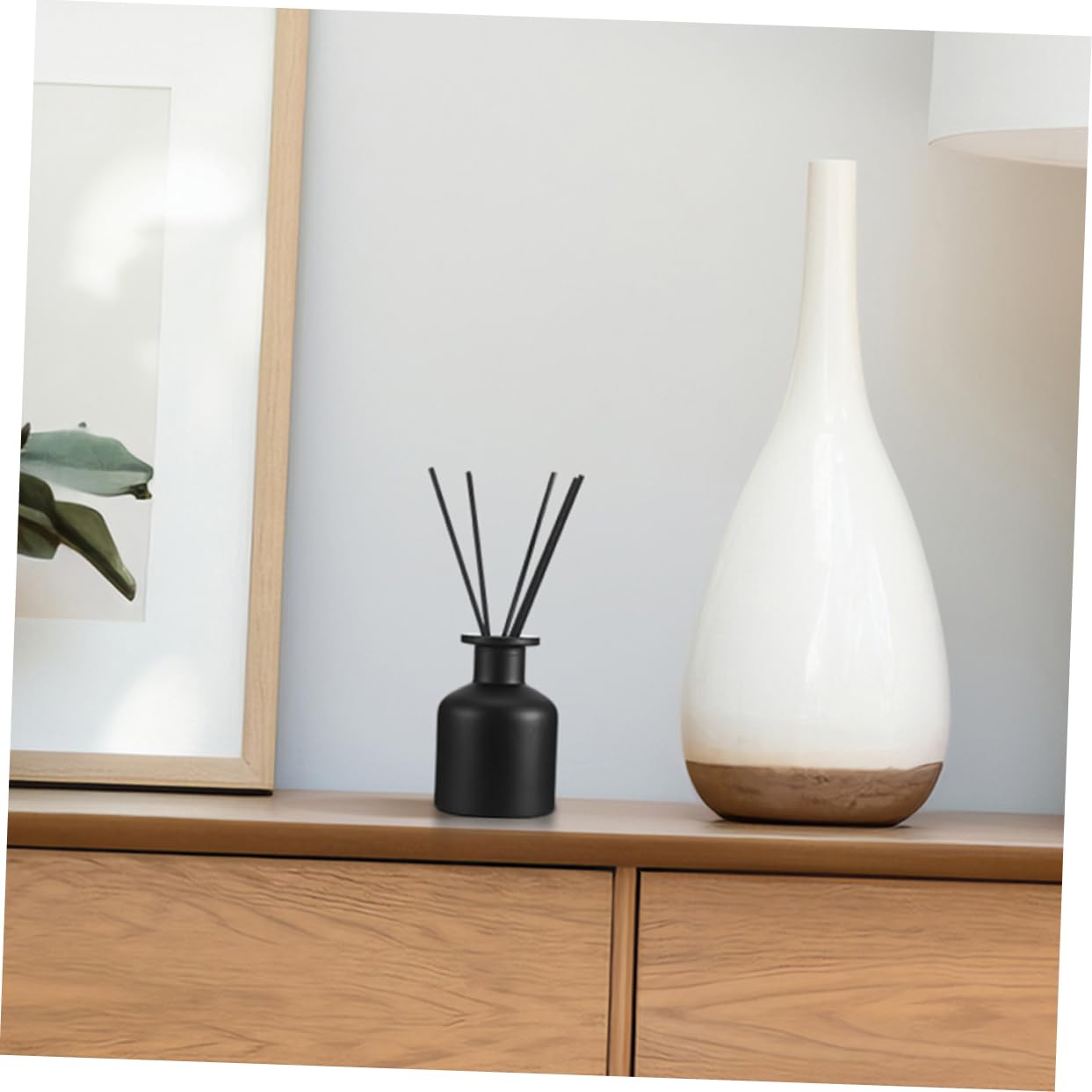 Alipis 5 Pièces Flacon Diffuseur en Rotin sans Feu Arôme Flacon Diffuseur D'huile Air Diffuseur D'huiles Essentielles D'huile Diffuseur D'aromathérapie Verre en Crystal Black