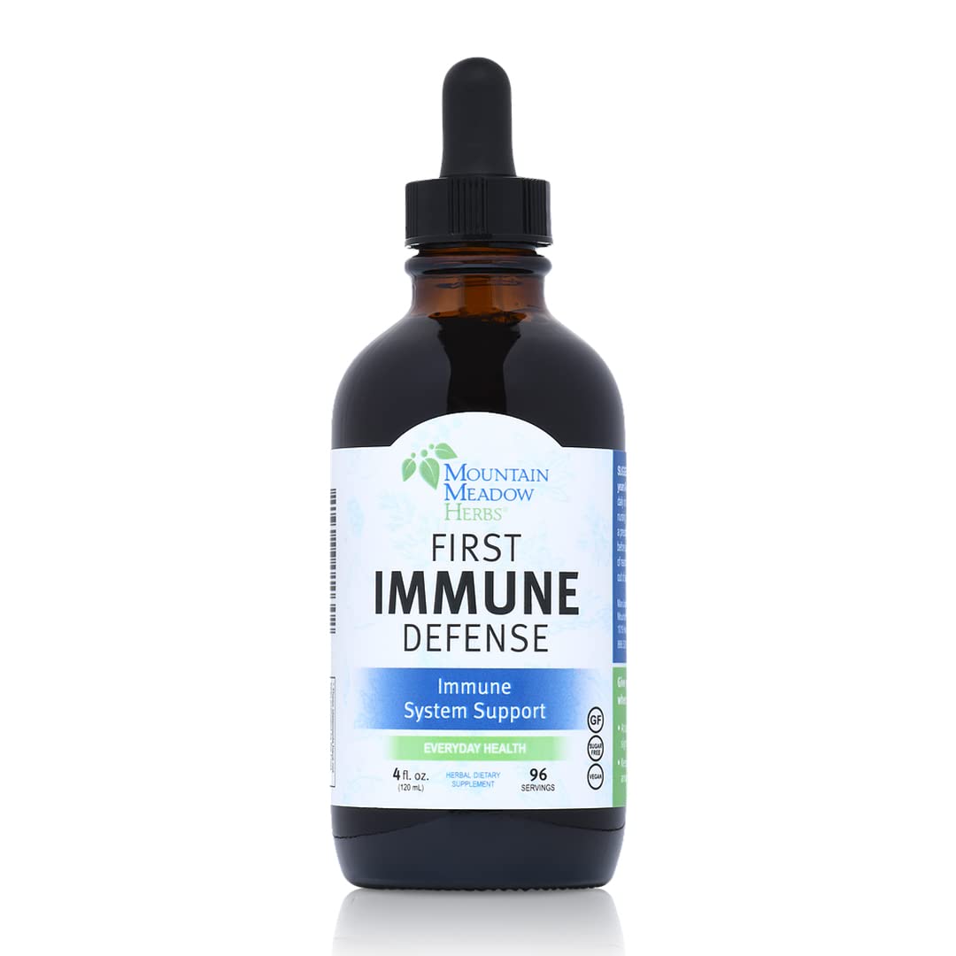 Mountain Meadow Herbs First Immune Defense | All Natural Immune Support in a Fast Acting Liquid Supplement - 4 oz.