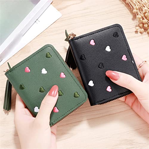 Women's Tassel Wallet Women's Small Coin Purse Wallet Short Zipper Card Holder Cute Women's Wallet Wallet (Color: G, Size: 11 * 9 * 2cm) (E 11 * 9 * 2cm)4