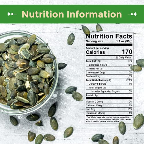 image for Sincerely Nuts - Raw Unsalted Shelled Pepitas Pumpkin Seeds | Healthy 