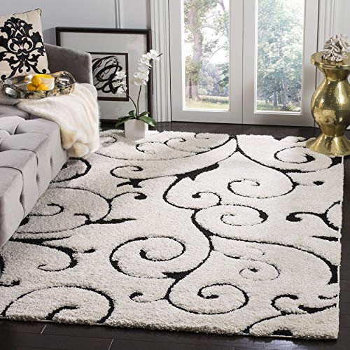 SAFAVIEH Zottelig Teppich für Wohnzimmer, Esszimmer, Schlafzimmer - Florida Shag Collection, Hoher...