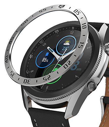 Image of Ringke Bezel Styling for Galaxy Watch 3 45mm Bezel Ring Adhesive Cover Anti Scratch Stainless Steel Protection for Galaxy Watch 3 45mm Accessory - Silver [45-01]