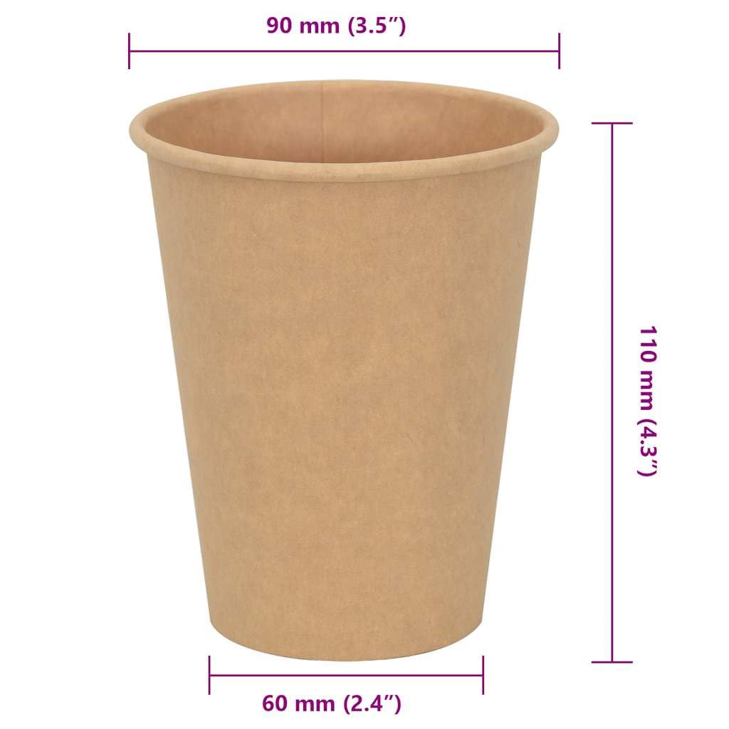 Tazze da caffè in carta 1000 pezzi 12oz 300ml Marrone Bicchieri usa e getta Tazza per caffè, Cureaux ed eventi