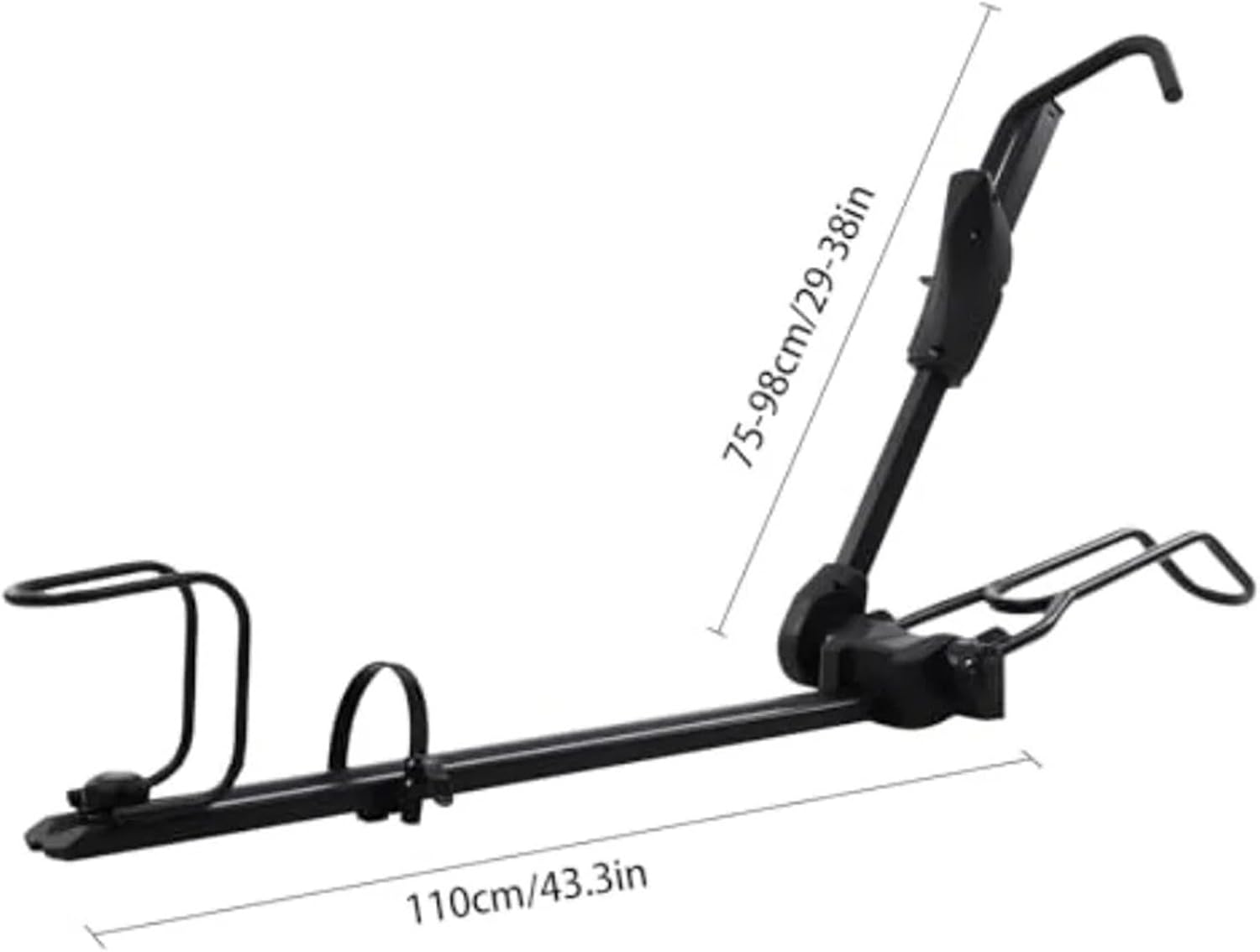 Universal Upright Roof Bike Rack, Adjustable Foldable Lockable Carrier for SUV and MPV