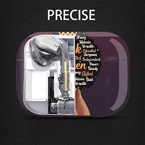 Airpods Pro Case African American Girl, Olytop Black Girl Airpod Pro Cover Compatible With Apple Airpods Pro, Shockproof Airpods Pro Protective Case Cover For Afro Women With Keychain (Black Queen) #TOP6