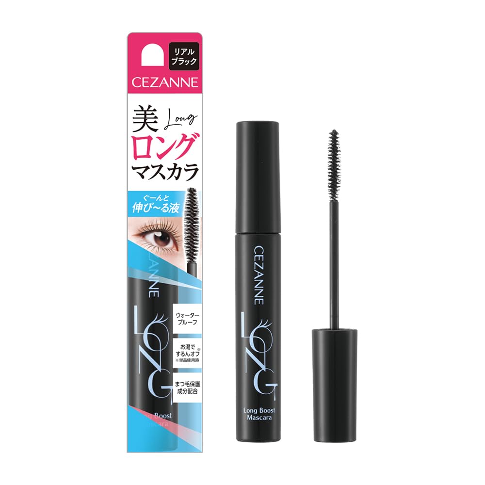 セザンヌ ロングブーストマスカラ 01 リアルブラック 5.7g ぐーんと伸び～…