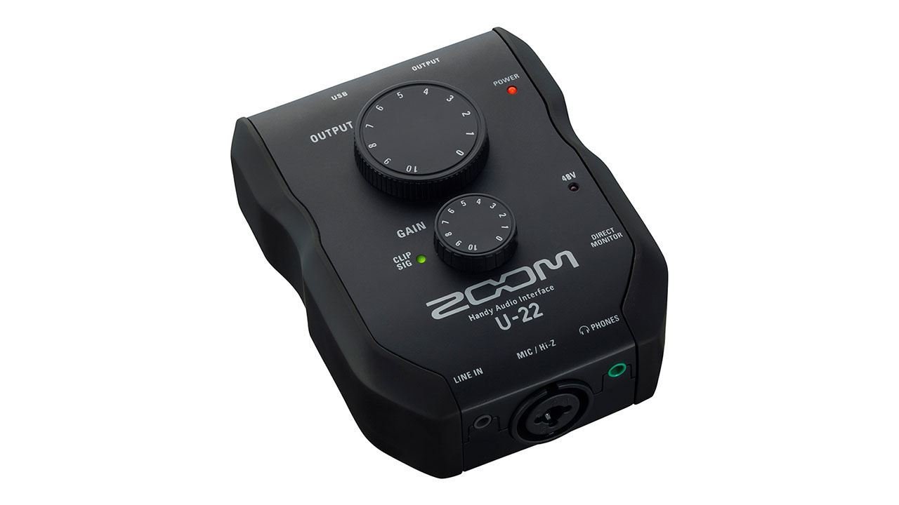 Zoom U-22 Handy Audio Interface, 2-Channel Portable USB Audio Interface, 1 XLR/TRS Input, Battery or Bus Powered, Phantom Power