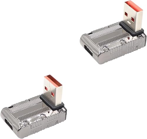 RIIEYOCA Adaptador USB 3.1 GEN 2 macho a hembra tipo C de 90 grados para carga rápida de 120 W y transferencia Lightning de 10 Gbps, convertidor USB