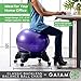 Gaiam Classic Backless Balance Ball Chair – Exercise Stability Yoga Ball Premium Ergonomic Chair for Home and Office Desk with Air Pump, Exercise Guide and Satisfaction Guarantee, Purple