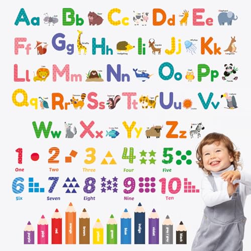 DECOWALL DS8-1614 Vinilos Decorativos ABC Animales para Niños miniatura 1