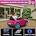 MINIATURE MOTORS 12V Licensed Electric Car with Remote Control, Kids Ride On Car with Bluetooth USB Music Player, 3.1MPH Max Speed, Battery Powered Roadster Birthday Day Gift for Boys and Girls-Rosy