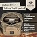 SCRUFFY DOG Canvas Messenger Bag for Men and Women with Adjustable Strap - Crossbody Satchel Small 11 inch, Khaki