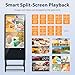 QIXZOCV 32 Inch Digital Signage Display, Portable LCD Digital Kiosk, Advertising Display Poster, Android Kiosk with Auto Media Player, HDMI/USB