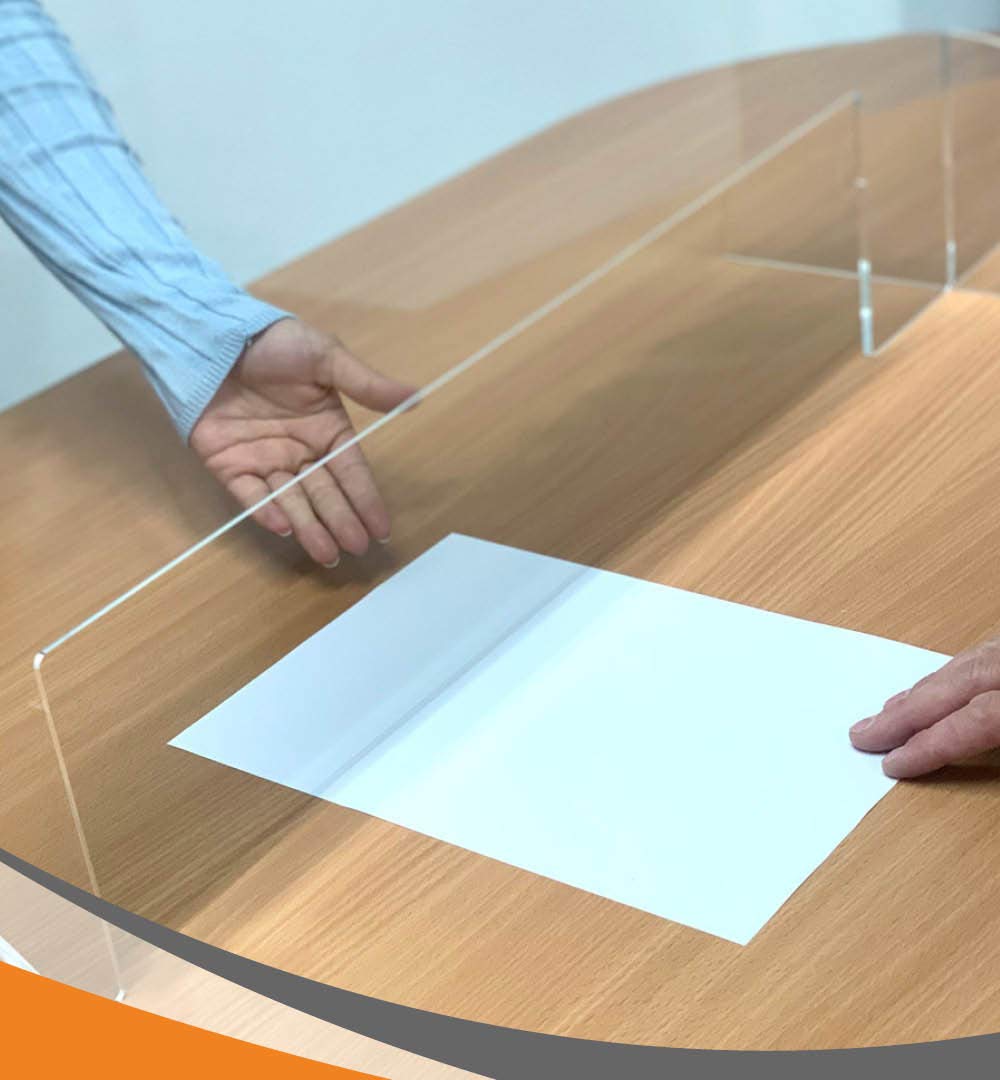 MyMAXXI | Selbststehender Spuckschutz Aufsteller aus 5mm Acrylglas standfest glasklar 130x90 cm Hygieneschutz | acrylic spit protection | Acryl Trennwand | Niesschutz Hustenschutz | Hygieneschutzwand