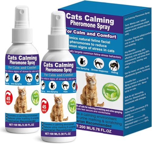 RNLBNMP Cat Calming Pheromone Spray for Stress & Anxiety Relief – Reduces Scratching, Urine...