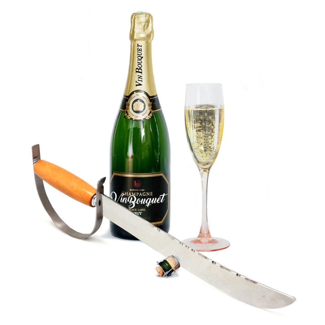 Vin Bouquet FID 222 Sable Champagnersäbel, Edelstahl, Silber, 47 x 17 x 6.5 cm
