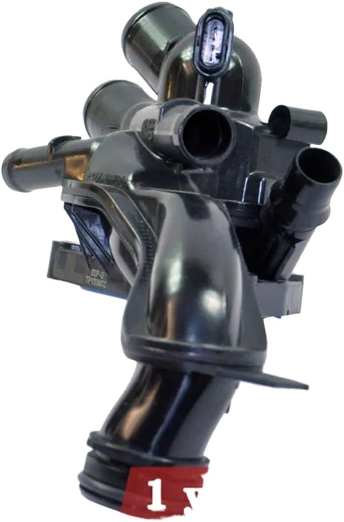 9808647080 Thermostat Housing Compatible with Citroen C4 DS Compatible with Peugeot 207 308 1.6l THP VTi 06-18