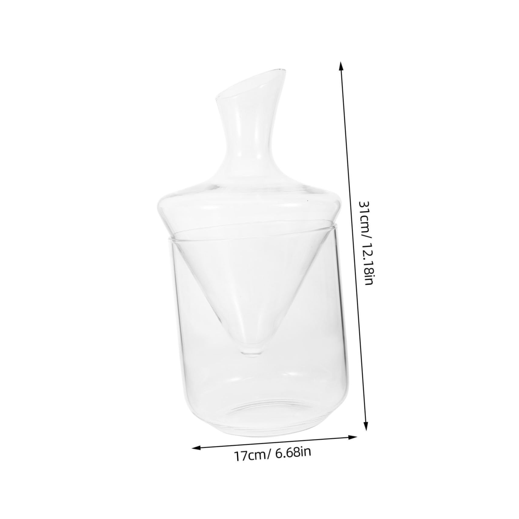 GRIRIW 1pc Decanter Transparent Small Clear Container Red Wine Ice Clear Vase Chilled Cup Dispenser Lid Wine Chiller Bucket Terrarium Beer Dispenser Water Bottle Dispenser Glass